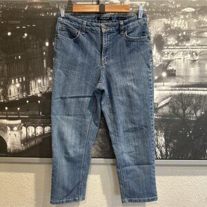 Jones New York Lexington Capri Jeans Women's Size 6 Blue Mid Rise Stretch